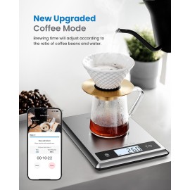 RENPHO Smart Food Kitchen Scale, Food Weight Scale with Nutritional Calculator, Digital Food Scale Grams and Ounces for Weight Loss, Calorie, Macro and Cooking, Stainless Steel RENPHO Smart Food Kitchen Scale, Food Weight Scale with Nutritional Calculator, Digital Food Scale Grams and Ounces for Weight Loss, Calorie, Macro and Cooking, Stainless Steel