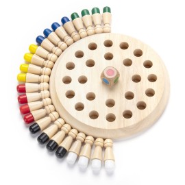 Wooden Memory Chess Matching Game: Family Board Games for Kids and Adults, Montessori Preschool Learning Educational Toy, Birthday Gift for Age 3 4 5 6 7 8+ Boy Girl