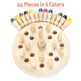 Wooden Memory Chess Matching Game: Family Board Games for Kids and Adults, Montessori Preschool Learning Educational Toy, Birthday Gift for Age 3 4 5 6 7 8+ Boy Girl Wooden Memory Chess Matching Game: Family Board Games for Kids and Adults, Montessori Preschool Learning Educational Toy, Birthday Gift for Age 3 4 5 6 7 8+ Boy Girl