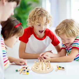 Wooden Memory Chess Matching Game: Family Board Games for Kids and Adults, Montessori Preschool Learning Educational Toy, Birthday Gift for Age 3 4 5 6 7 8+ Boy Girl Wooden Memory Chess Matching Game: Family Board Games for Kids and Adults, Montessori Preschool Learning Educational Toy, Birthday Gift for Age 3 4 5 6 7 8+ Boy Girl