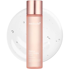 Medicube Triple Collagen Toner - Hydrolyzed, Atelo, & Soluble Collagen for Deep Hydration & Plump Skin - Fast-Absorbing Formula for All-Day Suppleness, Korean Skincare (4.73 fl.oz.)