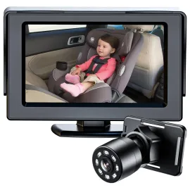 Itomoro Baby Car Mirror, View Infant in Rear Facing Seat with Wide Crystal Clear View,Camera Aimed at Baby-Easily to Observe The Baby\'s Every Move