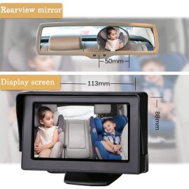 Itomoro Baby Car Mirror, View Infant in Rear Facing Seat with Wide Crystal Clear View,Camera Aimed at Baby-Easily to Observe The Baby\'s Every Move Itomoro Baby Car Mirror, View Infant in Rear Facing Seat with Wide Crystal Clear View,Camera Aimed at Baby-Easily to Observe The Baby\'s Every Move