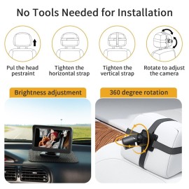 Itomoro Baby Car Mirror, View Infant in Rear Facing Seat with Wide Crystal Clear View,Camera Aimed at Baby-Easily to Observe The Baby\'s Every Move Itomoro Baby Car Mirror, View Infant in Rear Facing Seat with Wide Crystal Clear View,Camera Aimed at Baby-Easily to Observe The Baby\'s Every Move