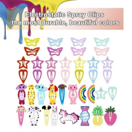 ECADY Hair Clips Colorful Hair Barrette Metal Cute Snap Hair Clips for Girls, Toddlers, Kids - 2 inch, 100pcs ECADY Hair Clips Colorful Hair Barrette Metal Cute Snap Hair Clips for Girls, Toddlers, Kids - 2 inch, 100pcs