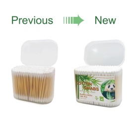 900pcs Bamboo Cotton Swabs, Biodegradable Wooden Cotton Buds 900pcs Bamboo Cotton Swabs, Biodegradable Wooden Cotton Buds