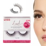 KISS Lash Couture LuXtensions Collection False Eyelashes, Flat Lash Technology, Super Slim Lash Band, Real Lash Extension Fibers, Reusable, Contact Lens Friendly Strip Lashes, Style Royal Silk, 1 Pair