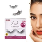 KISS Lash Couture LuXtensions Collection False Eyelashes, Flat Lash Technology, Super Slim Lash Band, Real Lash Extension Fibers, Reusable, Contact Lens Friendly Strip Lashes, Style \'Classic\', 1 Pair