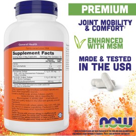 Now Glucosamine & Chondroitin with MSM, 300 Capsules (Pack of 2)