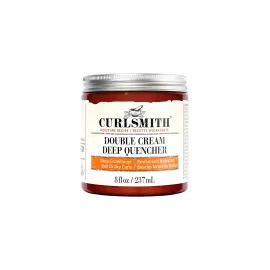 CURLSMITH - Double Cream Deep Quencher - Vegan Moisturising Deep Conditioner for Ultra Dry, Wavy, Curly or Coily Hair (8 oz / 227g)