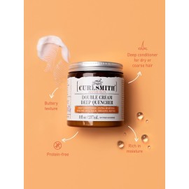 CURLSMITH - Double Cream Deep Quencher - Vegan Moisturising Deep Conditioner for Ultra Dry, Wavy, Curly or Coily Hair (8 oz / 227g) CURLSMITH - Double Cream Deep Quencher - Vegan Moisturising Deep Conditioner for Ultra Dry, Wavy, Curly or Coily Hair (8 oz / 227g)