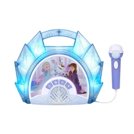 eKids Disney Frozen Karaoke Microphone with Bluetooth Speaker for Fans of Disney Toys, Kids Karaoke Machine with Built in Music