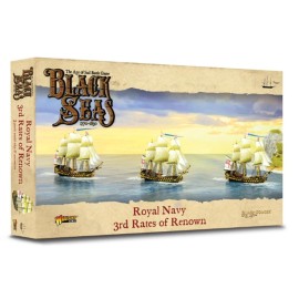 WarLord Black Seas The Age of Sail Royal Navy 3rd Rates of Renown for Black Seas Table Top Ship Combat Battle War Game 792011002, Unpainted
