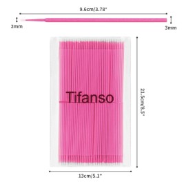 tifanso 400PCS Micro Cotton Swabs, Disposable Eyelash Microswabs for Eyelash Extensions, Lash Brush Applicators Pink(Head Diameter: 2.0mm) tifanso 400PCS Micro Cotton Swabs, Disposable Eyelash Microswabs for Eyelash Extensions, Lash Brush Applicators Pink(Head Diameter: 2.0mm)