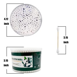 Thick Cotton Swabs,XL Size Natural Bamboo Cotton Buds,Organic Biodegradable, Large Double Tips Swabs, Extra Absorbent Cotton Swabs For Cleaning