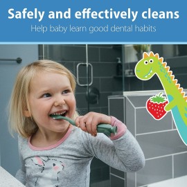 Dr. Brown\'s Infant-to-Toddler Training Toothbrush Set with Fluoride-Free Baby Toothpaste, Strawberry - Giraffe - 1.4oz - 0-3 years Dr. Brown\'s Infant-to-Toddler Training Toothbrush Set with Fluoride-Free Baby Toothpaste, Strawberry - Giraffe - 1.4oz - 0-3 years