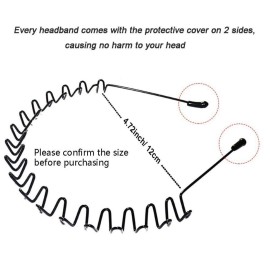 WantGor Metal Headbands, 2 Pack Fashion Unisex Black Hairband Spring Wave Non Slip Sports Headwear Hair Hoop Hair Accessories (2 Pack) WantGor Metal Headbands, 2 Pack Fashion Unisex Black Hairband Spring Wave Non Slip Sports Headwear Hair Hoop Hair Accessories (2 Pack)