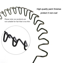 WantGor Metal Headbands, 2 Pack Fashion Unisex Black Hairband Spring Wave Non Slip Sports Headwear Hair Hoop Hair Accessories (2 Pack) WantGor Metal Headbands, 2 Pack Fashion Unisex Black Hairband Spring Wave Non Slip Sports Headwear Hair Hoop Hair Accessories (2 Pack)