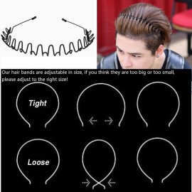 WantGor Metal Headbands, 2 Pack Fashion Unisex Black Hairband Spring Wave Non Slip Sports Headwear Hair Hoop Hair Accessories (2 Pack) WantGor Metal Headbands, 2 Pack Fashion Unisex Black Hairband Spring Wave Non Slip Sports Headwear Hair Hoop Hair Accessories (2 Pack)