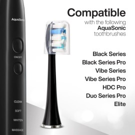 AquaSonic Proflex Replacement Brush Heads | for Whiter Teeth & Gum Care | Compatible with Many AquaSonic Toothbrush Handles (3 Pack Black) AquaSonic Proflex Replacement Brush Heads | for Whiter Teeth & Gum Care | Compatible with Many AquaSonic Toothbrush Handles (3 Pack Black)