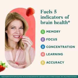 NEURIVA Original Brain Supplement for Memory, Focus & Concentration + Learning & Accuracy with Clinically Tested Nootropics Phosphatidylserine and Neurofactor, Strawberry Flavor, 50 Gummies NEURIVA Original Brain Supplement for Memory, Focus & Concentration + Learning & Accuracy with Clinically Tested Nootropics Phosphatidylserine and Neurofactor, Strawberry Flavor, 50 Gummies