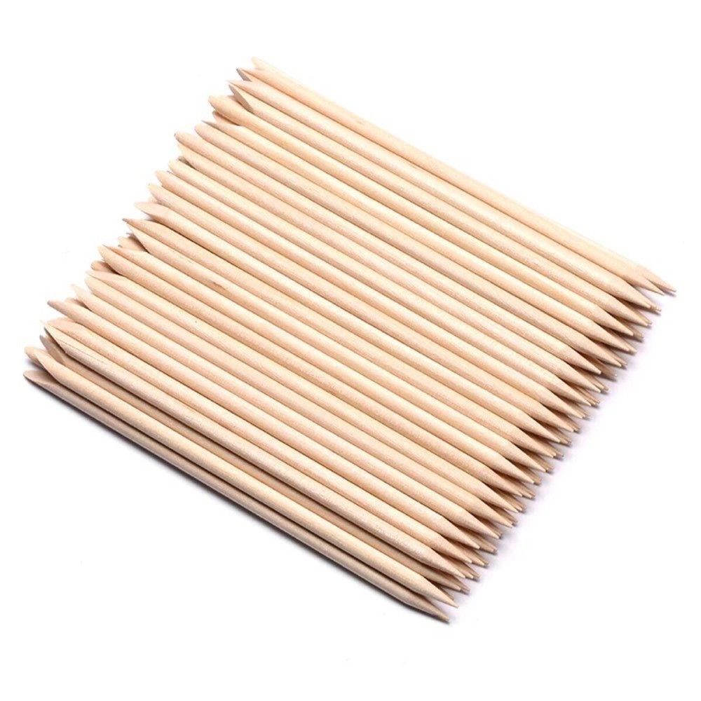 Borogo 100 Pcs Orange Wood Nail Sticks Double Sided Multi Functional Cuticle Pusher Manicure Pedicure Tool for Manicure Pedicure Borogo 100 Pcs Orange Wood Nail Sticks Double Sided Multi Functional Cuticle Pusher Manicure Pedicure Tool for Manicure Pedicure