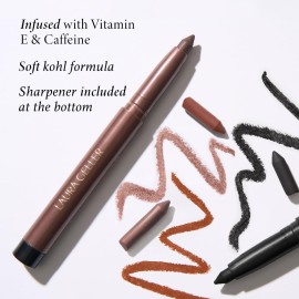 LAURA GELLER NEW YORK Kajal Longwear Kohl Eyeliner Pencil with Caffeine, Smooth & Blendable Makeup, Dark Brown LAURA GELLER NEW YORK Kajal Longwear Kohl Eyeliner Pencil with Caffeine, Smooth & Blendable Makeup, Dark Brown