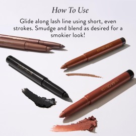 LAURA GELLER NEW YORK Kajal Longwear Kohl Eyeliner Pencil with Caffeine, Smooth & Blendable Makeup, Dark Brown LAURA GELLER NEW YORK Kajal Longwear Kohl Eyeliner Pencil with Caffeine, Smooth & Blendable Makeup, Dark Brown