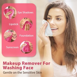 NATWAG | Reusable Update Makeup Removing Microfiber Cloth for Sensitive Skin | Washable Makeup Remover Towels | Natural Facial Cleansing Towels (6x 6, 12 Pack/Pink) NATWAG | Reusable Update Makeup Removing Microfiber Cloth for Sensitive Skin | Washable Makeup Remover Towels | Natural Facial Cleansing Towels (6x 6, 12 Pack/Pink)