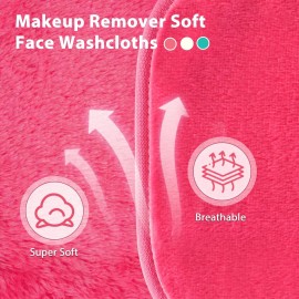 NATWAG | Reusable Update Makeup Removing Microfiber Cloth for Sensitive Skin | Washable Makeup Remover Towels | Natural Facial Cleansing Towels (6x 6, 12 Pack/Pink) NATWAG | Reusable Update Makeup Removing Microfiber Cloth for Sensitive Skin | Washable Makeup Remover Towels | Natural Facial Cleansing Towels (6x 6, 12 Pack/Pink)