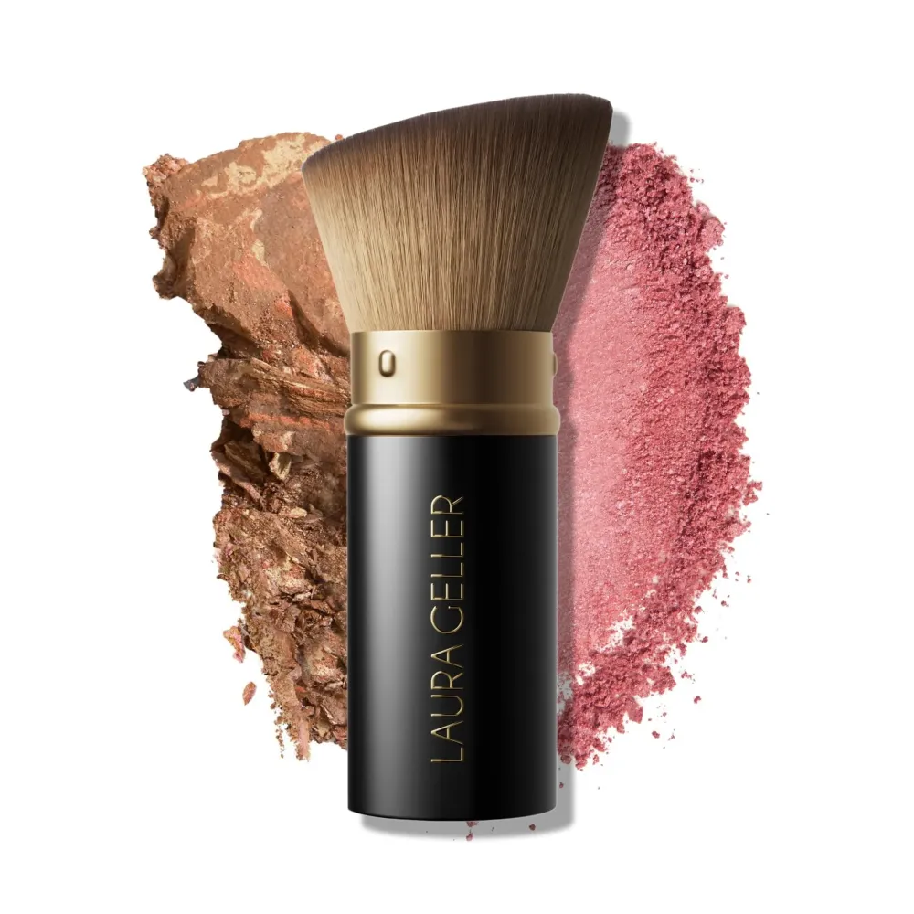 LAURA GELLER NEW YORK Retractable Black Kabuki Brush for Liquid, Cream and Powder Face Makeup With Aluminum Handle LAURA GELLER NEW YORK Retractable Black Kabuki Brush for Liquid, Cream and Powder Face Makeup With Aluminum Handle