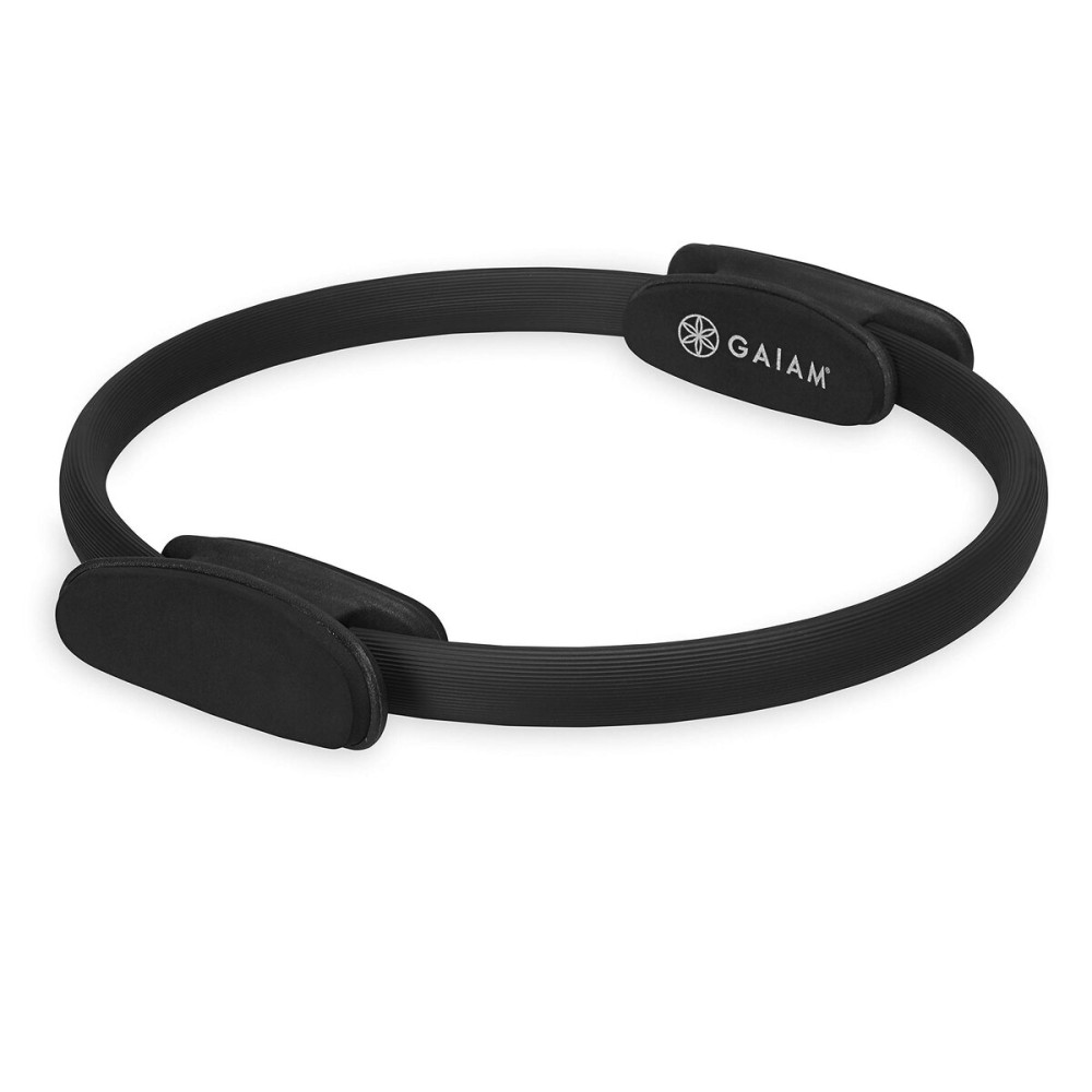 Gaiam Pilates Ring 15 Fitness Circle - Lightweight & Durable Foam Padded Handles | Flexible Resistance Exercise Equipment for Toning Arms, Thighs/Legs & Core, Black Gaiam Pilates Ring 15 Fitness Circle - Lightweight & Durable Foam Padded Handles | Flexible Resistance Exercise Equipment for Toning Arms, Thighs/Legs & Core, Black