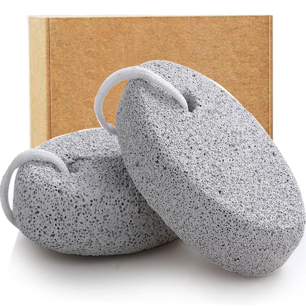 Natural Foot Pumice Stone for Feet, Borogo 2-Pack Lava Pedicure Tools Hard Skin Callus Remover for Feet and Hands - White&Red Natural Foot Pumice Stone for Feet, Borogo 2-Pack Lava Pedicure Tools Hard Skin Callus Remover for Feet and Hands - White&Red