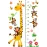 DEKOSH Giraffe & Monkeys Kids Height Wall Chart | Peel & Stick Nursery Wall Decals for Baby Bedroom, Toddler Playroom