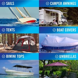 Repair Tape for Fabric Boat Covers, Canvas Tents, Pop-Up Campers, RV Awnings, Tarps, Canopies, Bimini Tops, Sails, Air Mattress Patch Kit, 30ft x 3 Clear Heavy-Duty Waterproof Vinyl Repair Tape for Fabric Boat Covers, Canvas Tents, Pop-Up Campers, RV Awnings, Tarps, Canopies, Bimini Tops, Sails, Air Mattress Patch Kit, 30ft x 3 Clear Heavy-Duty Waterproof Vinyl