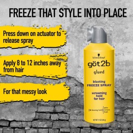 Got2b Glued Blasting Freeze Hairspray, 12 oz, Pack of 2 Got2b Glued Blasting Freeze Hairspray, 12 oz, Pack of 2