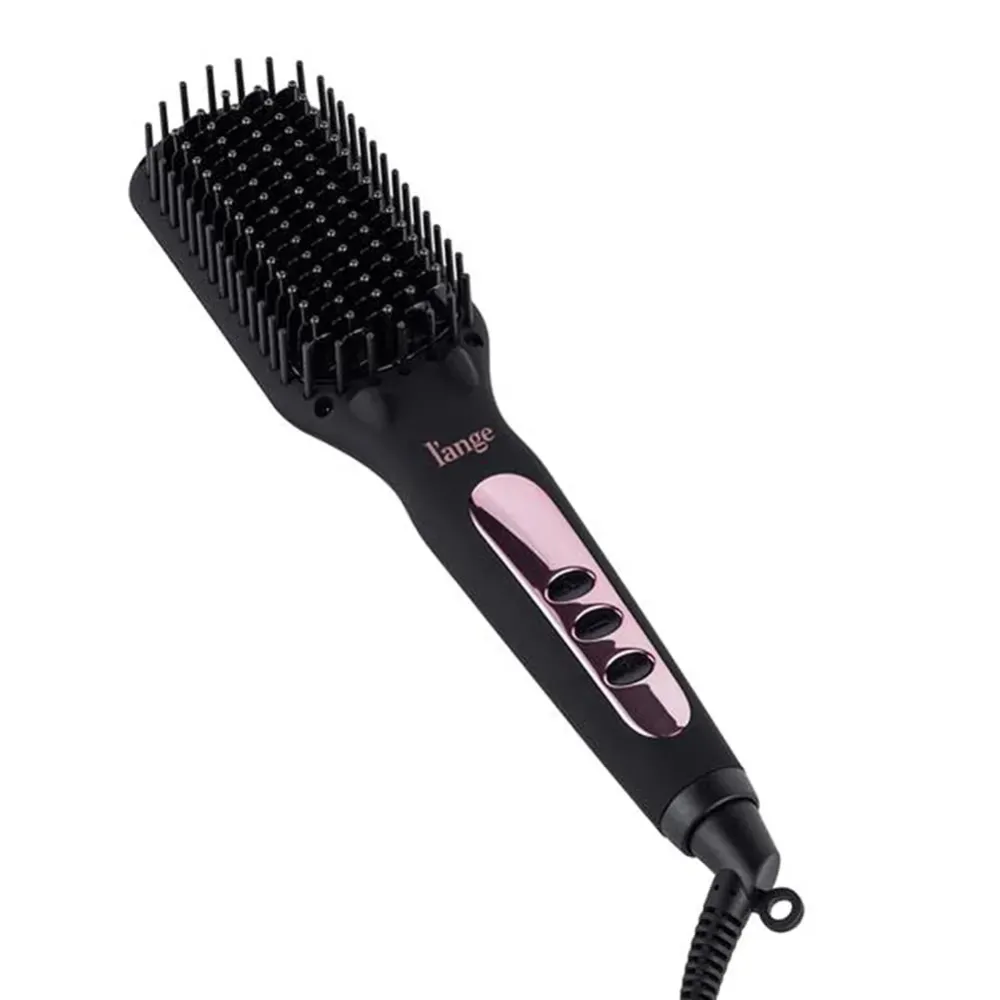 L\'ANGE HAIR Le Vite Straightening Brush | Heated Hair Tool for Smoother, Frizz-Controlled Look | Dual-Voltage Hot Brush Straightener for Effortless Styling & Shine | Ceramic Standard Size (Black) L\'ANGE HAIR Le Vite Straightening Brush | Heated Hair Tool for Smoother, Frizz-Controlled Look | Dual-Voltage Hot Brush Straightener for Effortless Styling & Shine | Ceramic Standard Size (Black)