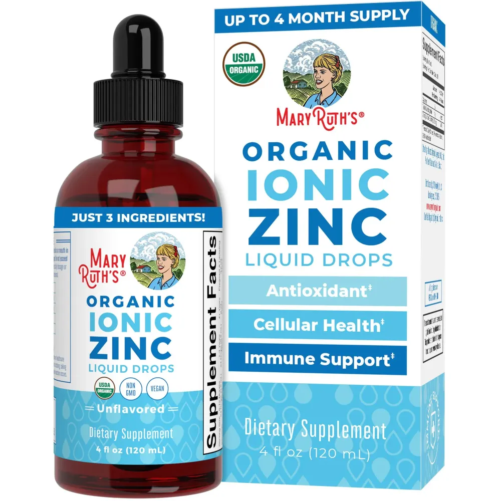 MaryRuth Organics Zinc Supplements for Immune Support | Ionic Zinc for Kids & Adults | Liquid Zinc Supplement | 40 Day Supply | Skin Care Supplement | Vegan | Gluten Free | Glycerin Based | 4 oz MaryRuth Organics Zinc Supplements for Immune Support | Ionic Zinc for Kids & Adults | Liquid Zinc Supplement | 40 Day Supply | Skin Care Supplement | Vegan | Gluten Free | Glycerin Based | 4 oz
