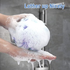 DadyMart Bath Shower Loofah Sponge 60g Bath Mesh Pouf Shower Ball Body Scrubber Exfoliating Bath Sponge for Women and Men, Set of 4, Flower DadyMart Bath Shower Loofah Sponge 60g Bath Mesh Pouf Shower Ball Body Scrubber Exfoliating Bath Sponge for Women and Men, Set of 4, Flower