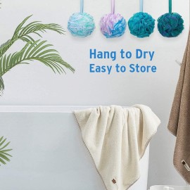 DadyMart Bath Shower Loofah Sponge 60g Bath Mesh Pouf Shower Ball Body Scrubber Exfoliating Bath Sponge for Women and Men, Set of 4, Flower DadyMart Bath Shower Loofah Sponge 60g Bath Mesh Pouf Shower Ball Body Scrubber Exfoliating Bath Sponge for Women and Men, Set of 4, Flower