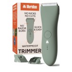 MERIDIAN Body Hair Trimmer for Men, Pubic Hair Trimmer Balls, Body Shaver for Men Groin Safe, Electric Ball Shavers, Bikini Razors Women, Waterproof & Rechargeable - Sage