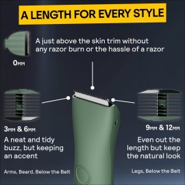 MERIDIAN Body Hair Trimmer for Men, Pubic Hair Trimmer Balls, Body Shaver for Men Groin Safe, Electric Ball Shavers, Bikini Razors Women, Waterproof & Rechargeable - Sage MERIDIAN Body Hair Trimmer for Men, Pubic Hair Trimmer Balls, Body Shaver for Men Groin Safe, Electric Ball Shavers, Bikini Razors Women, Waterproof & Rechargeable - Sage