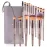 HEYMKGO Makeup Brushes 15PCS Champagne Gold Professional Makeup Brush Set Foundation Brush Blending Powder Blush Concealer Eye Make Up Brush with Bag
