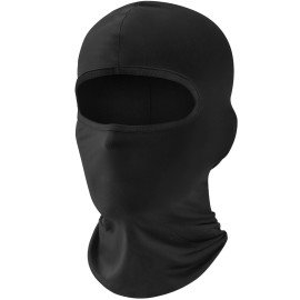 Fuinloth Balaclava Ski Mask, Motorcycle UV Protector Scarf, Summer Cooling Neck Gaiter for Men/Women Black