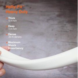 Roving Cove HeftyFit Edge Protector for Baby Proofing (6ft Large Edge Only), Heavy-Duty Soft Furniture Edge Bumper Guards, Desk Edge Cushion, Wall Corner Covers, 3M Adhesive, Oyster White (Off White)