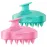 HEETA Hair Scalp Massager Shampoo Brush 2 Pack, Soft Silicone Bristles to Remove Dandruff, Waterproof Hair Scrubber for Both Wet Dry Hair, Suitable for Men & Women (Green & Pink)