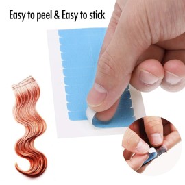 Blulu 360 Pcs Hair Extension Tape Tabs Bulk Double Sided Strong Adhesive Hair Tape in Extension Replacement Wig Strip Waterproof Beauty Tool for Lace Wigs Toupee Hairpiece Supplies(Blue) Blulu 360 Pcs Hair Extension Tape Tabs Bulk Double Sided Strong Adhesive Hair Tape in Extension Replacement Wig Strip Waterproof Beauty Tool for Lace Wigs Toupee Hairpiece Supplies(Blue)