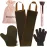4 Pack Self Tanning Mitt Applicator Kit, with Self Tanner Mitt, Self Tan Back Applicator, Exfoliating Glove, Flat Top Face Tanner Brush, Tan mit for Self Sunless Tanner (brown)