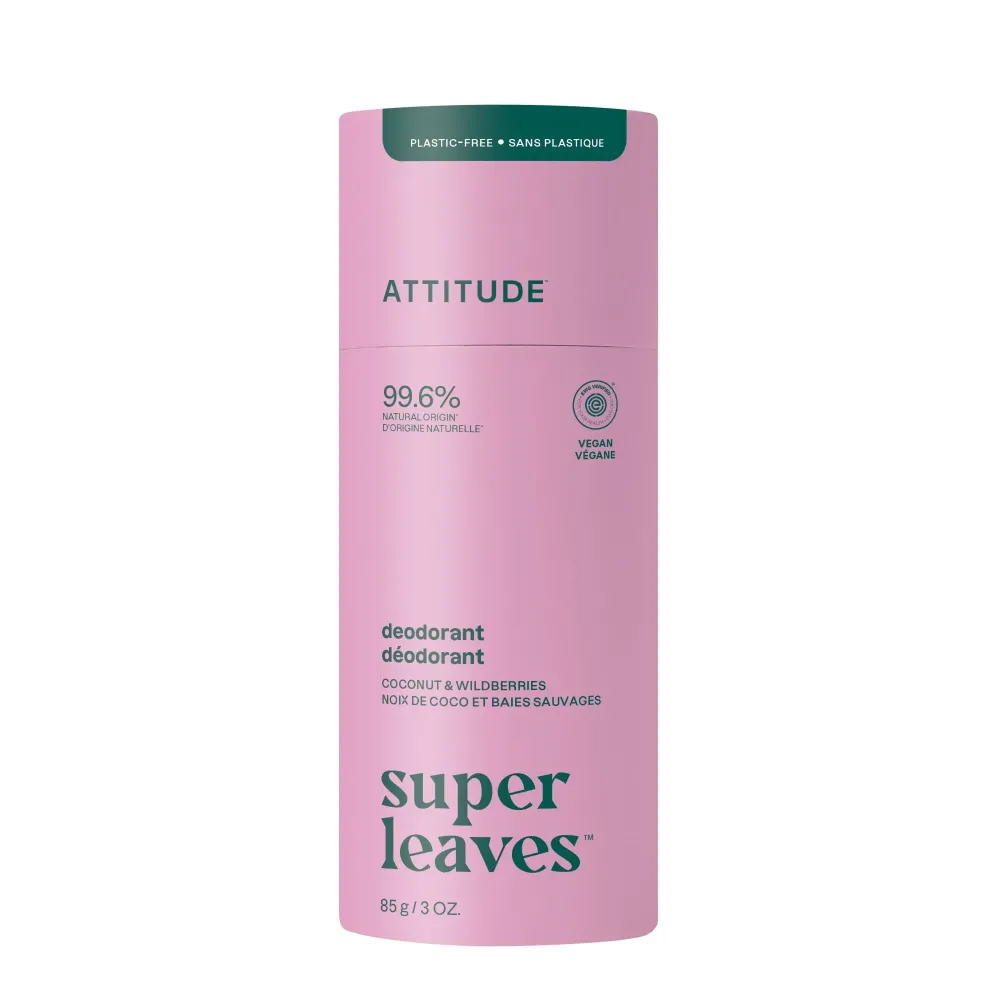 ATTITUDE Plastic-Free Deodorant, EWG Verified, Aluminum Free, Vegan Naturally Sourced Body Deodorants for Women & Men, Dermatologically Tested, White Tea Leaves, 3 Ounces ATTITUDE Plastic-Free Deodorant, EWG Verified, Aluminum Free, Vegan Naturally Sourced Body Deodorants for Women & Men, Dermatologically Tested, White Tea Leaves, 3 Ounces