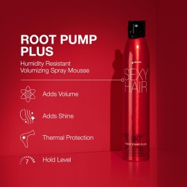 SexyHair Big Root Pump Plus Volumizing Spray Mousse, 10 Oz | Volume with High Hold | Up to 72 Hour Humidity Resistance SexyHair Big Root Pump Plus Volumizing Spray Mousse, 10 Oz | Volume with High Hold | Up to 72 Hour Humidity Resistance